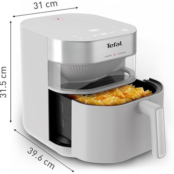 Tefal Easy Fry EY831GE0 kızılötesi hava fritözü, %99'a kadar daha az yağ, kızılötesi teknoloji, 7 litre