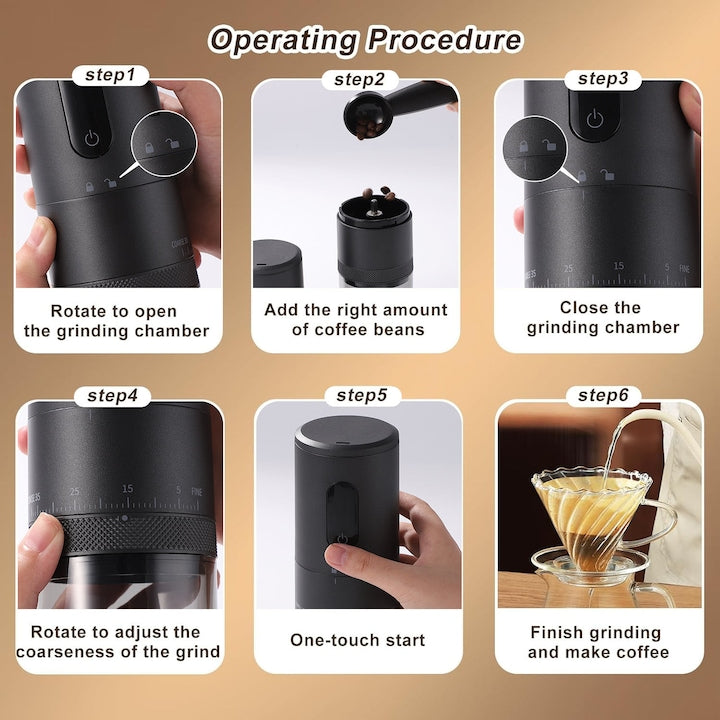 2'si 1 arada el tipi ve taşınabilir espresso makinesi - kapsül ve öğütülmüş kahve ile uyumlu, ısıtma fonksiyonlu ve şarj edilebilir bataryalı - seyahat, kamp ve ofis kullanımı için ideal.