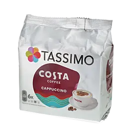 Cappuccino Tassimo için 6 kahve kapsülü + 6 süt kapsülü
